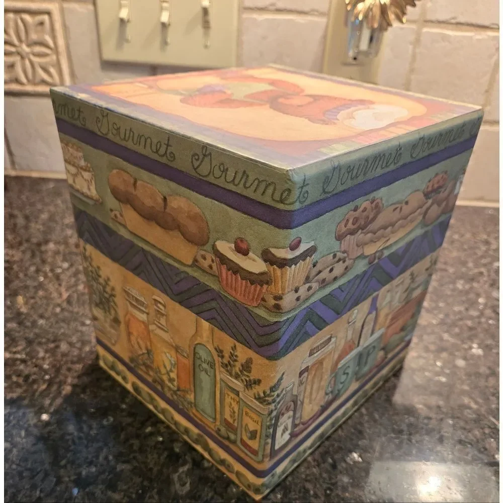 Colorful Recipe Box with Bear Design New